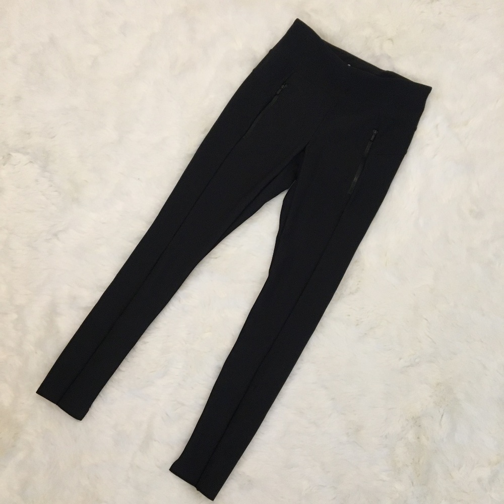 Athleta Black Stellar Tight Leggings Raw Cut XXS